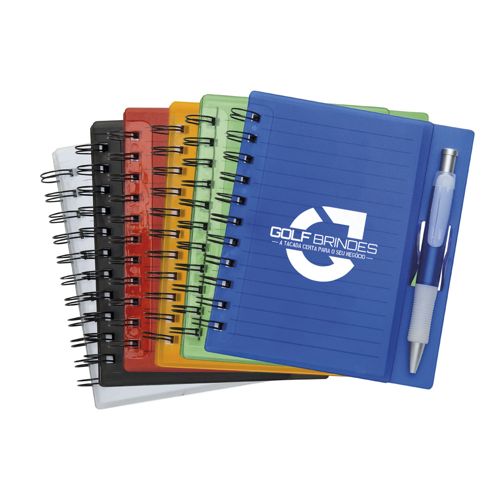 Caderno Plástico com Caneta