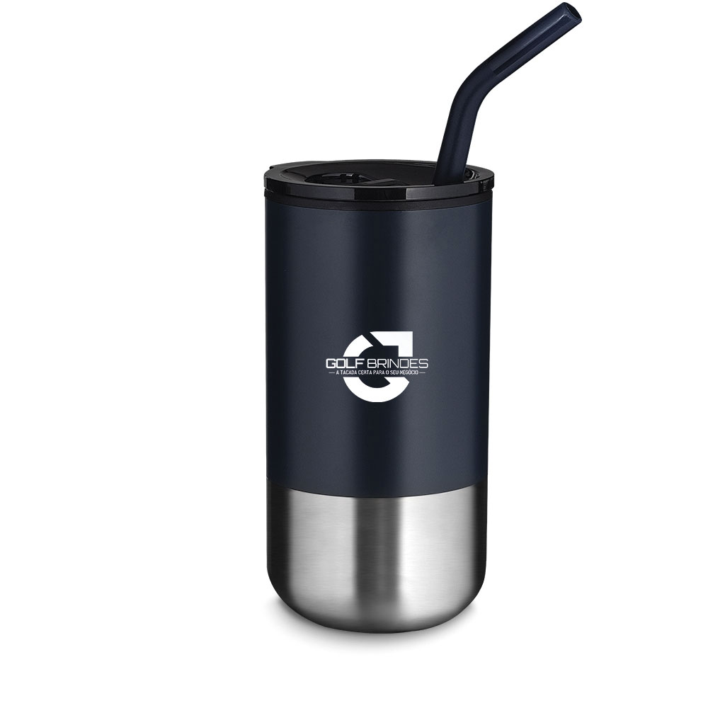 Copo Inox com Canudo
