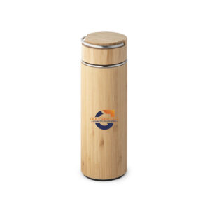 Garrafa de Inox e Bambu